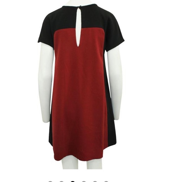 Kate spade red black dress sz 00 XS S keyhole back cute - Picture 9 of 11